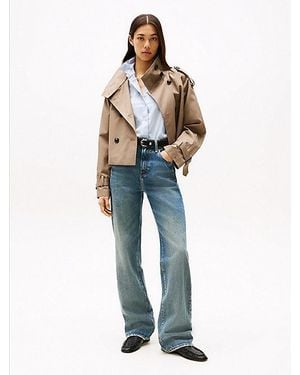 Tommy Hilfiger Vaqueros Amplios De Corte Bootcut Y Talle Alto - Azul