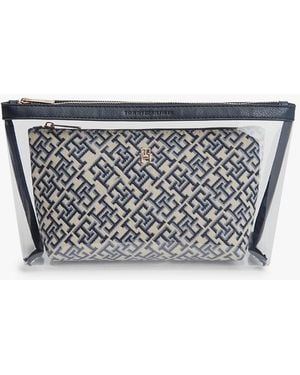 Tommy Hilfiger 2-pack Hilfiger Icon Th Monogram Washbags - White