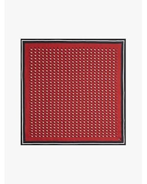 Tommy Hilfiger Pañuelo Estampado De Mezcla De Seda - Rojo