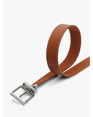 Tommy Hilfiger Cinturón Reversible De Piel Con Hebilla - Blanco