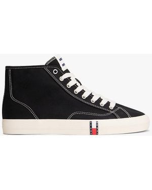 Tommy Hilfiger Archive Flag Stripe Mid-Top Trainers - Black