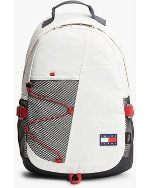 Tommy Hilfiger Outdoor Textile Mesh Pocket Backpack - White
