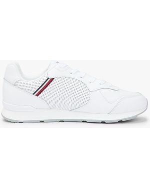 Tommy Hilfiger Signature Tape Trainers With Leather - White
