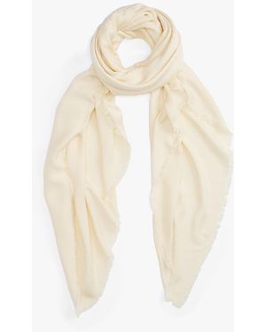 Tommy Hilfiger Tonal Jacquard Textured Square Scarf - White