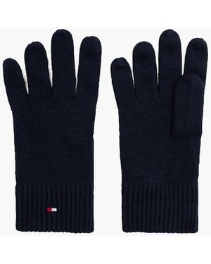 Tommy Hilfiger Hilfiger Flag Embroidery Gloves With Cashmere - Blue