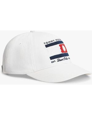 Tommy Hilfiger Cappello Da Baseball Con Grafica Ricamata - Bianco