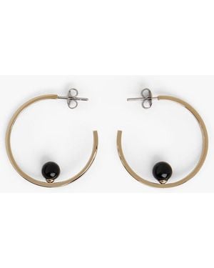 Tommy Hilfiger Onyx Gold-plated Hoop Earrings - Natural