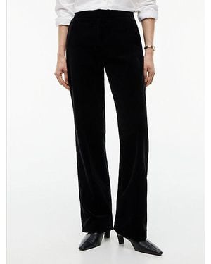 Tommy Hilfiger Slim Bootcut Velvet Trousers - Black