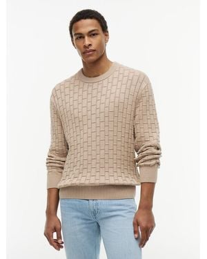 Tommy Hilfiger Mixed Cable Knit Relaxed Jumper - Natural