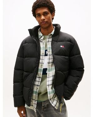Tommy Hilfiger Water Repellent Crinkle Relaxed Puffer Jacket - Black
