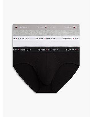 Tommy Hilfiger Set Van 3 Slips Met Signature-Logotaille - Wit