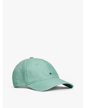 Tommy Hilfiger Essential Linnen Pet Met Geborduurde Vlag - Groen