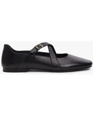 Tommy Hilfiger Crossover Strap Leather Mary Janes - White