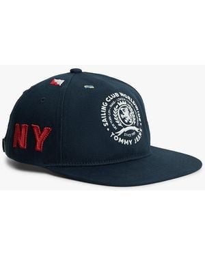 Tommy Hilfiger Cappello Da Baseball Con Bandiere Ricamate - Blu
