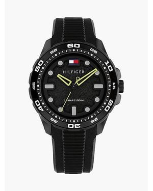 Tommy Hilfiger Reloj Con Correa De Silicona Negra - Negro