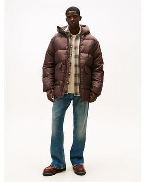 Tommy Hilfiger Water Repellent Relaxed Puffer Jacket - Brown