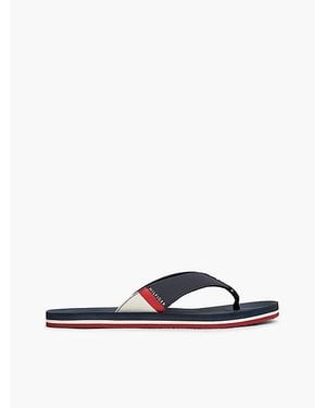 Tommy Hilfiger Logo Padded Strap Flip Flops - White