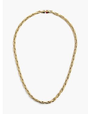 Tommy Hilfiger Plated Stainless Steel Box Chain Necklace - Metallic