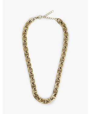 Tommy Hilfiger Collar De Eslabones Náutico Chapado En Oro - Metálico