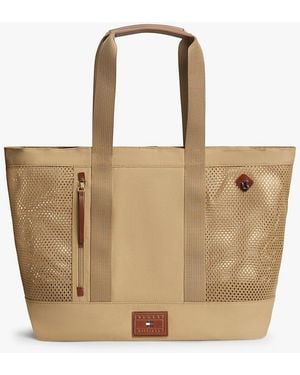 Tommy Hilfiger Mesh Panel Beach Tote Bag - Natural