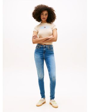 Tommy Hilfiger Nora Faded Mid Rise Skinny Jeans - Blue