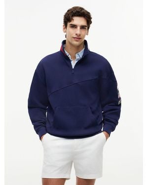 Tommy Hilfiger Tommy X U.s. Sail Gp Team Quarter-zip Sweatshirt - Blue
