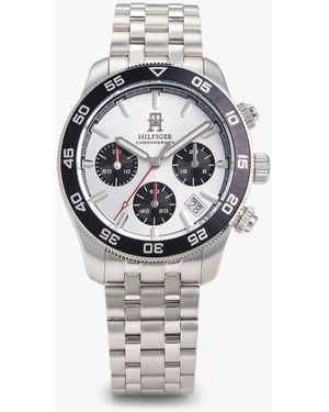 Tommy Hilfiger Th Monogram Chronograph Chain-link Watch - Grey