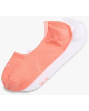 Tommy Hilfiger 2-Pack Logo Ribbed Footie Socks - Pink