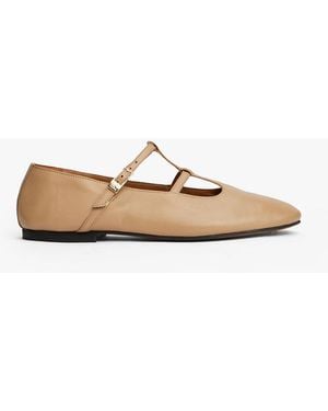 Tommy Hilfiger Leather Double T-bar Ballerinas - White