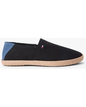 Tommy Hilfiger Flag Embroidery Canvas Espadrilles - Blue