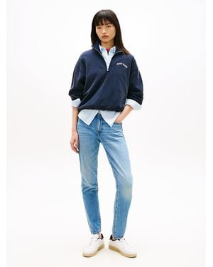 Tommy Hilfiger Whiskered Mid Rise Slim Jeans - Blue