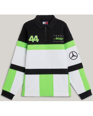 Tommy Hilfiger Tommy X Mercedes-amg F1 X Awake Ny All-over Flag Rugby Shirt - Green