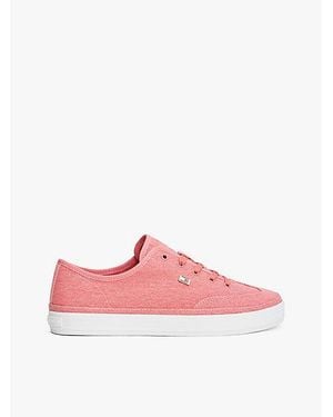 Tommy Hilfiger Zapatillas De Lona Con Logo Esmaltado - Rosa