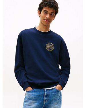 Tommy Hilfiger Heritage Varsity Crew Neck Sweatshirt - Blue