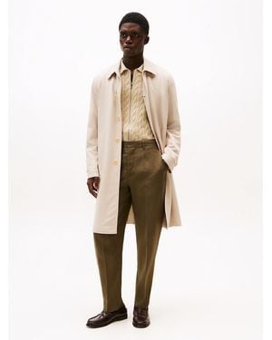 Tommy Hilfiger Manteau En Jersey À Col - Neutre
