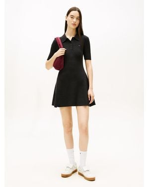 Tommy Hilfiger Mini Polo Jumper Dress - Black