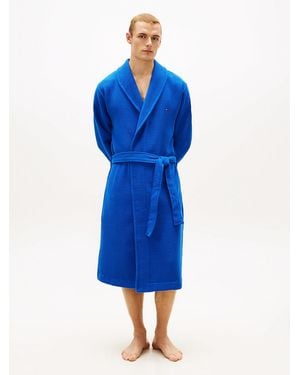 Tommy Hilfiger Th Original Waffle Knit Bathrobe - White