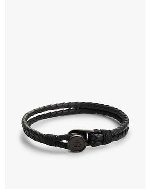 Tommy Hilfiger Schwarzes Lederarmband Mit Maritimem Amulett