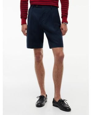 Tommy Hilfiger New York Label Pure Wool Chino Shorts - Blue