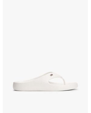 Tommy Hilfiger Zehentrenner Mit Flag Aus Emaille - Natur