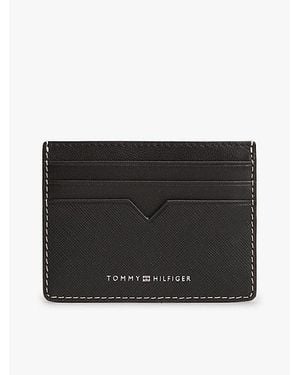 Tommy Hilfiger Leren Creditcardhouder Met Logo - Zwart