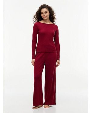 Tommy Hilfiger Essential Pointelle Pyjama Set And Scrunchie Gift Box - Red