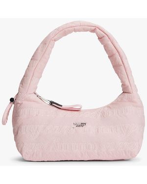 Tommy Hilfiger Repeat Logo Embroidery Shoulder Bag - Pink