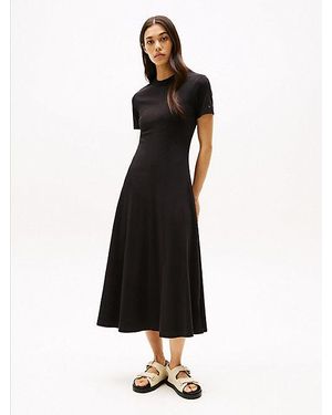 Tommy Hilfiger Fit-And-Flare-Midikleid - Schwarz