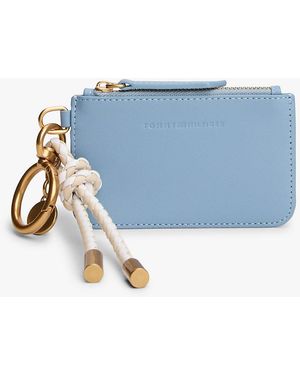 Tommy Hilfiger Multi Charm Leather Keyring Purse - Blue