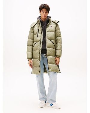Tommy Hilfiger Parka Relaxed Fit Lungo Con Cappuccio - Metallizzato