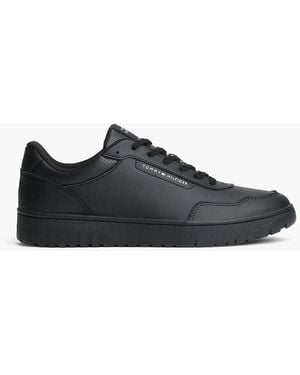 Tommy Hilfiger Fine Cleat Basketball Trainers With Leather - Black