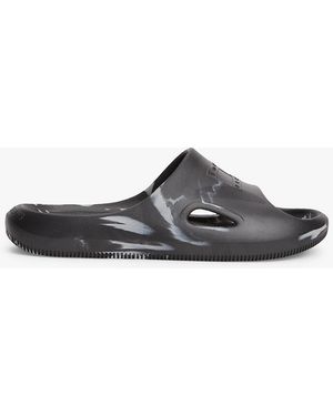 Tommy Hilfiger Embossed Fine Cleat Cutout Marbled Slides - White