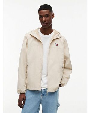 Tommy Hilfiger Compact Relaxed Ripstop Jack Met Capuchon - Naturel