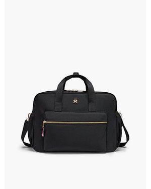 Tommy Hilfiger Luiertas Met Metalen Th Monogram - Zwart